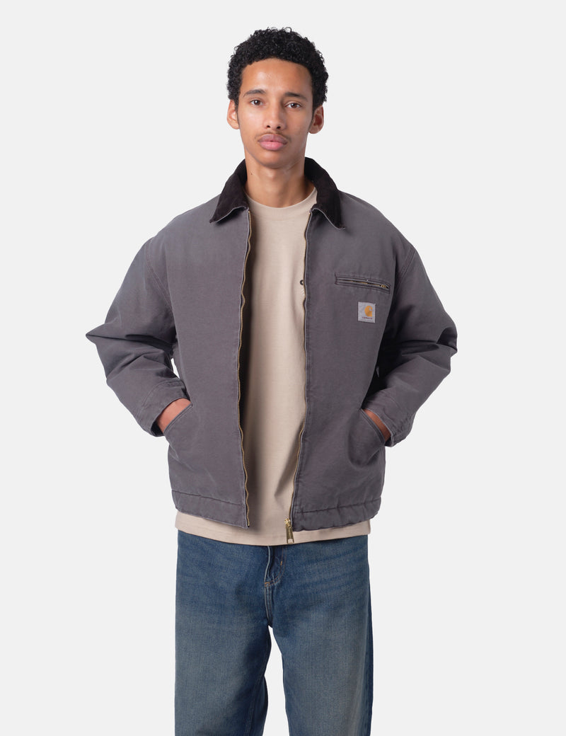 Carhartt WIP OG Detroit Jacket - Graphite/Black Stone Canvas