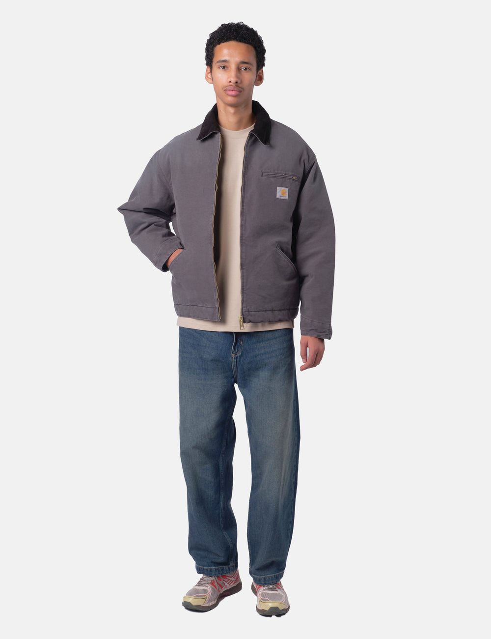 Carhartt グレー ジャケット Carhartt WIP OG Detroit Jacket - Graphite/Black | Urban Excess