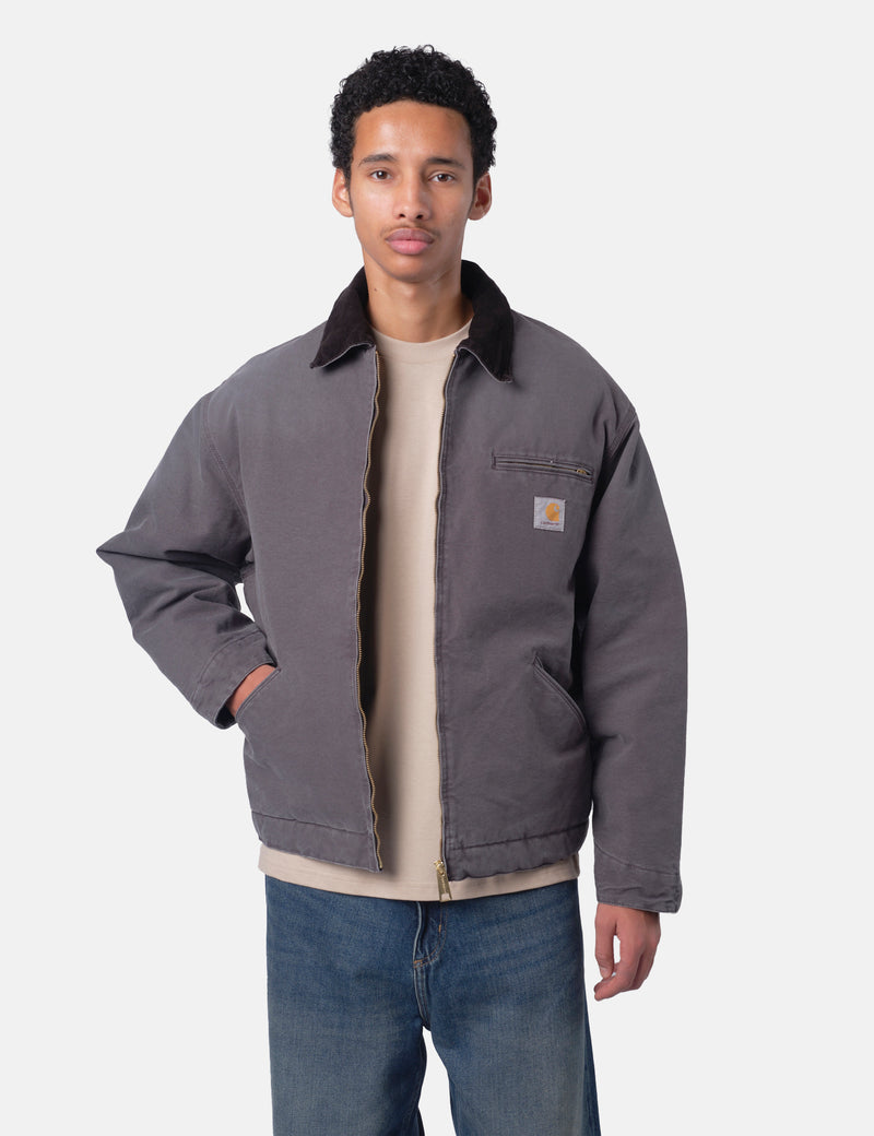 Carhartt WIP OG Detroit Jacket - Graphite/Black Stone Canvas