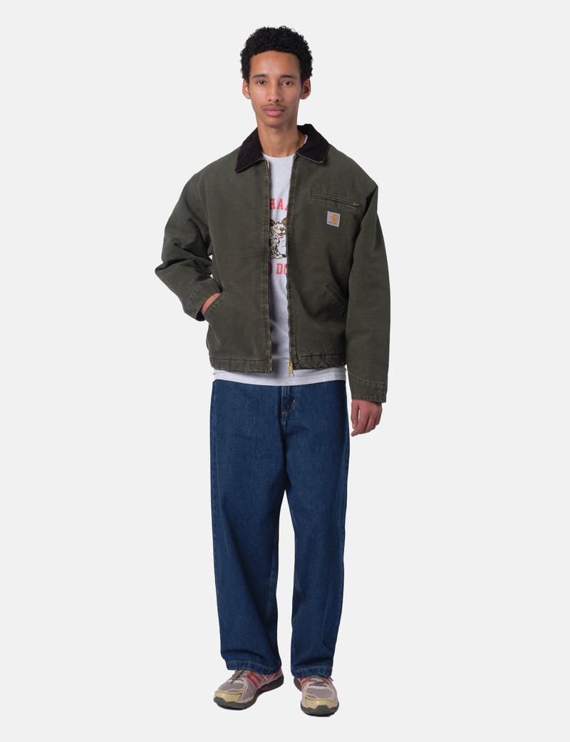 Carhartt WIP OG Detroit Jacket - Olive/Black Stone Canvas