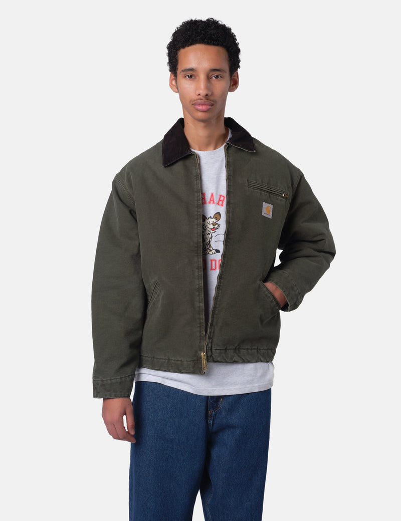 Carhartt WIP OG Detroit Jacket - Olive/Black Stone Canvas