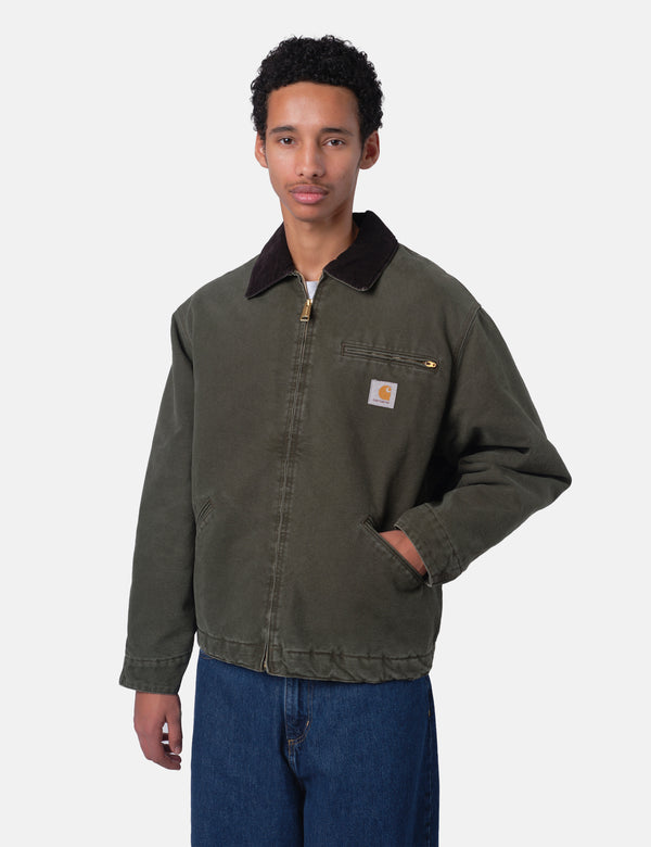 Carhartt WIP OG Detroit Jacket - Olive/Black Stone Canvas