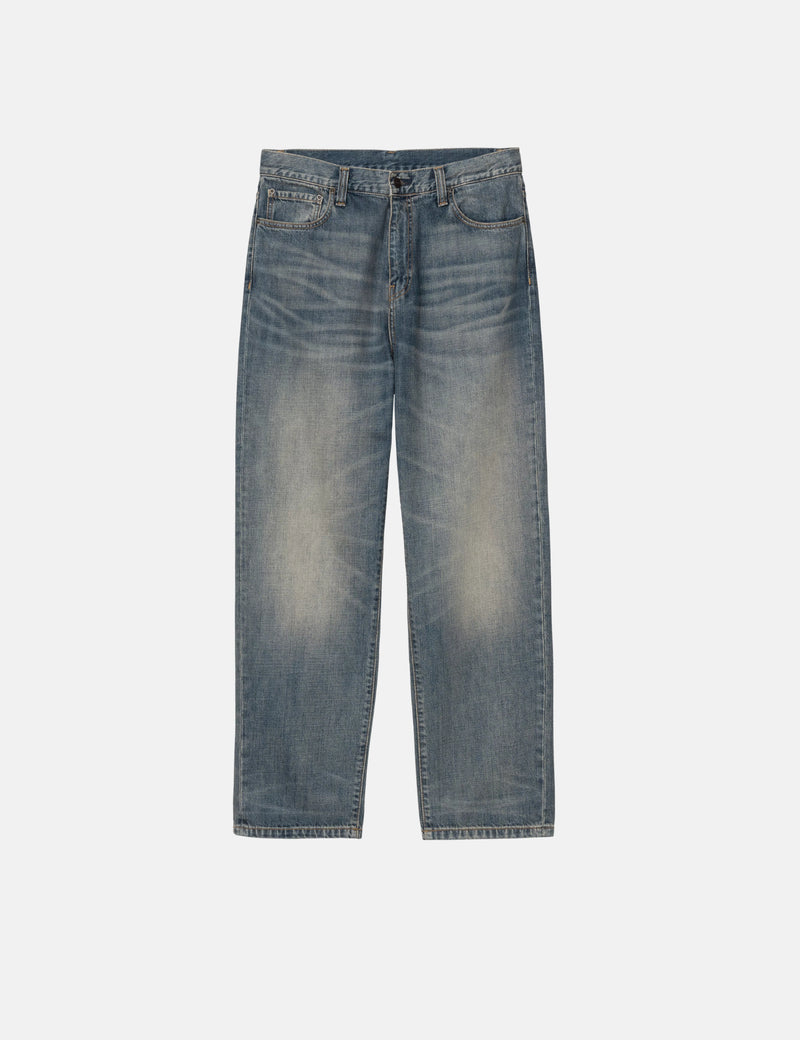 Carhartt WIP Aaron Pant - Blue Worn Used Wash