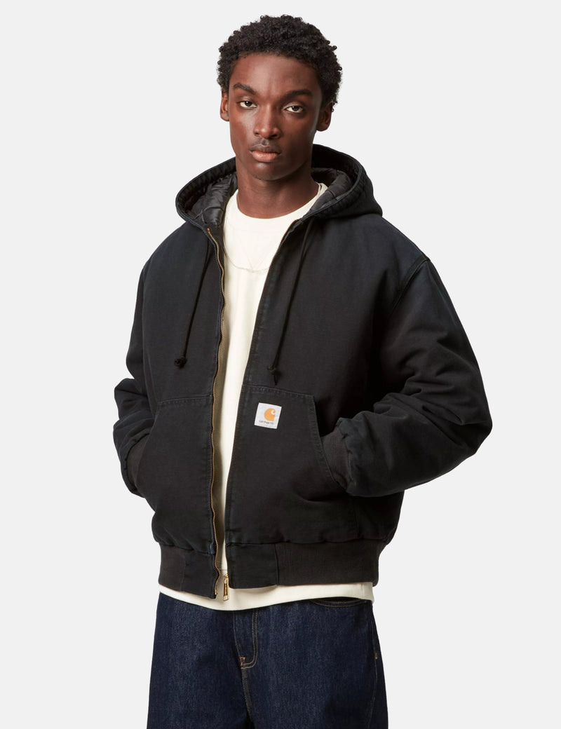 Carhartt WIP OG Active Jacket (Insulated) - Black Stone Washed