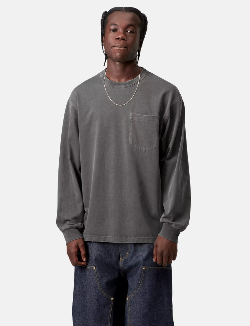 Carhartt WIP Torion Long Sleeve Pocket T-Shirt - Black