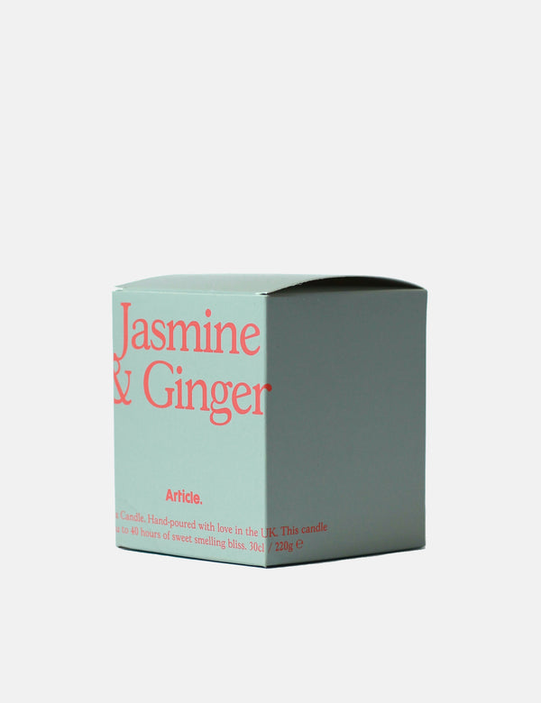 Article. Soy Candle UK Hand Poured - Jasmine & Ginger