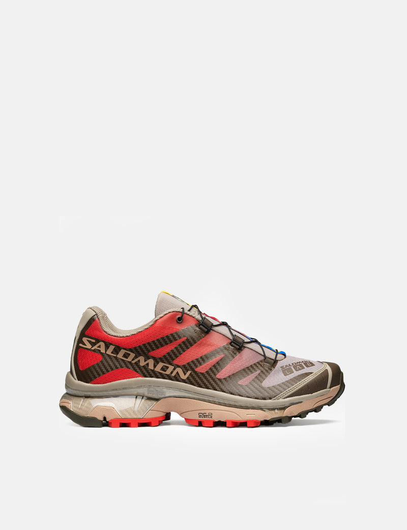 Salomon XT-4 OG Trainers - Wren/Vintage Khaki/Aurora Red