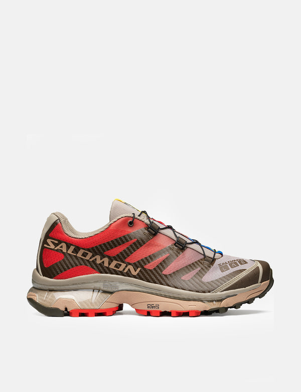 Salomon XT-4 OG Trainers - Wren/Vintage Khaki/Aurora Red