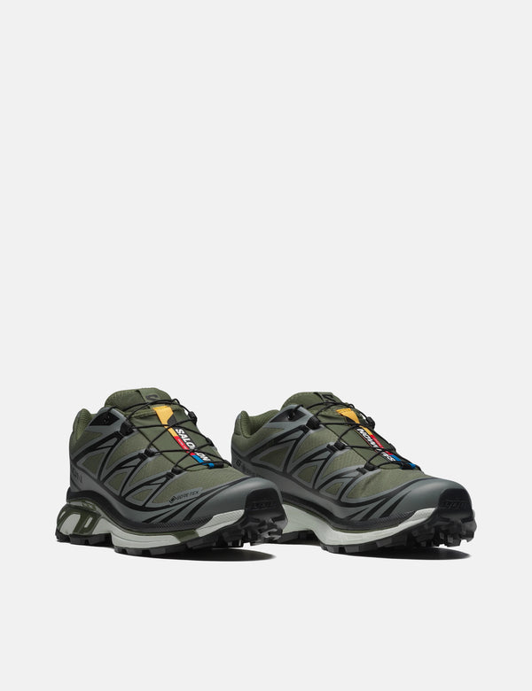 Salomon XT-6 GTX Gore-Tex Trainers - Olive Night/Sedona Sage/Black