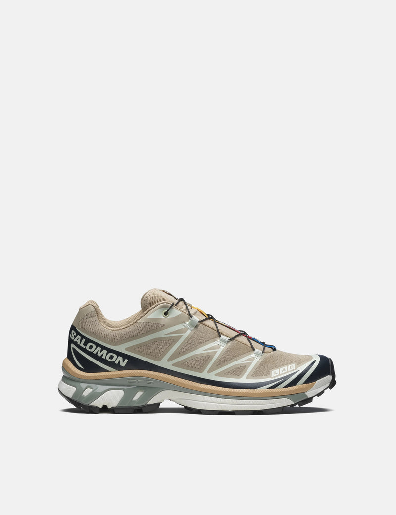 Salomon XT-6 Oxford Trainers - Oxford Tan/Carbon/Clearly Aqua