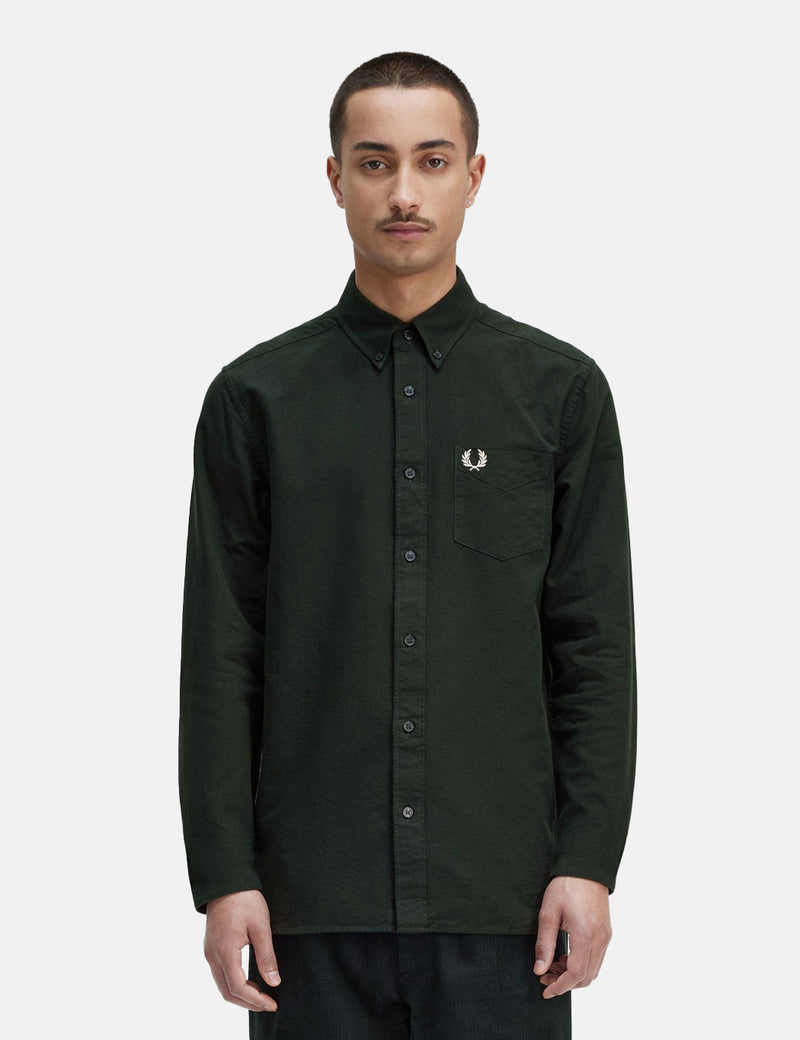 Fred Perry Oxford Shirt - Night Green