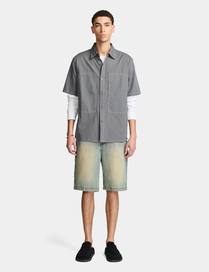 Larriet Cliff Short Sleeve Shirt - Charcoal Grey