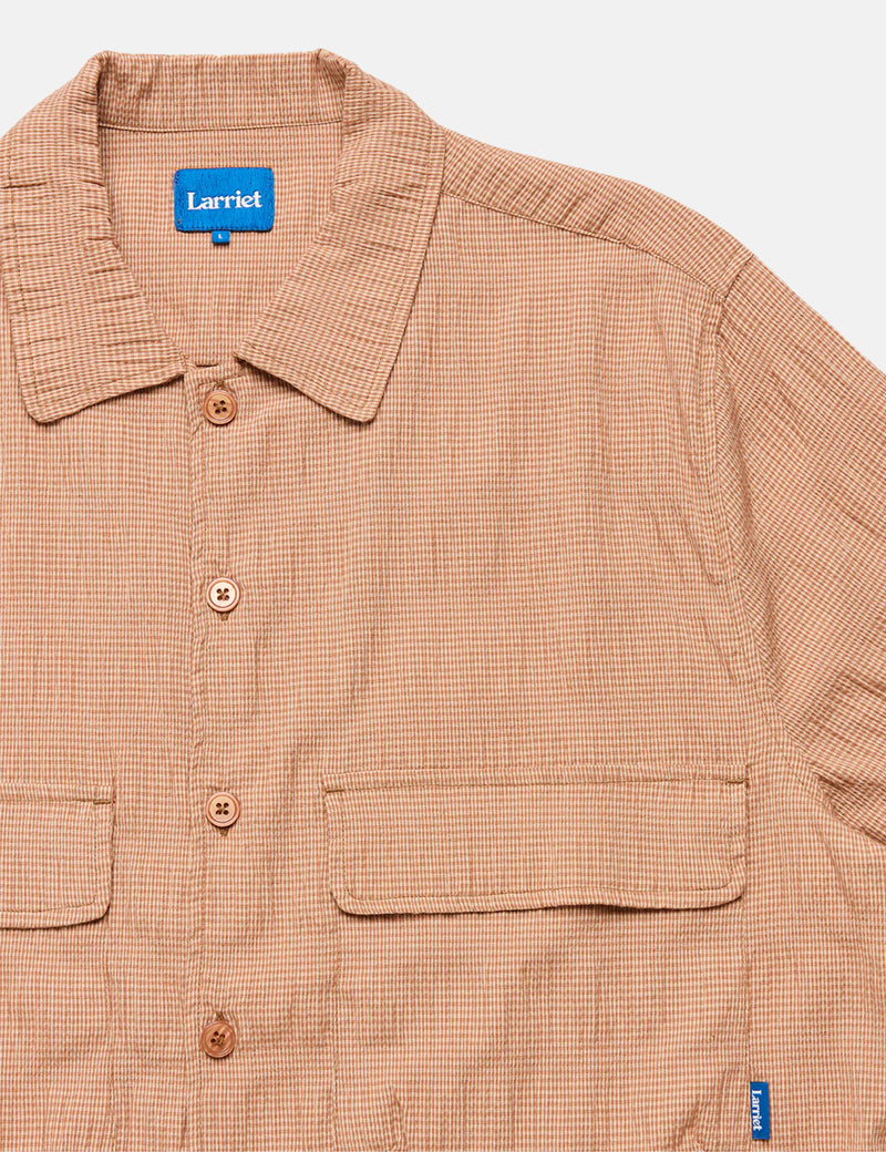 Larriet Kendalls Short Sleeve Shirt - Clay Plaid