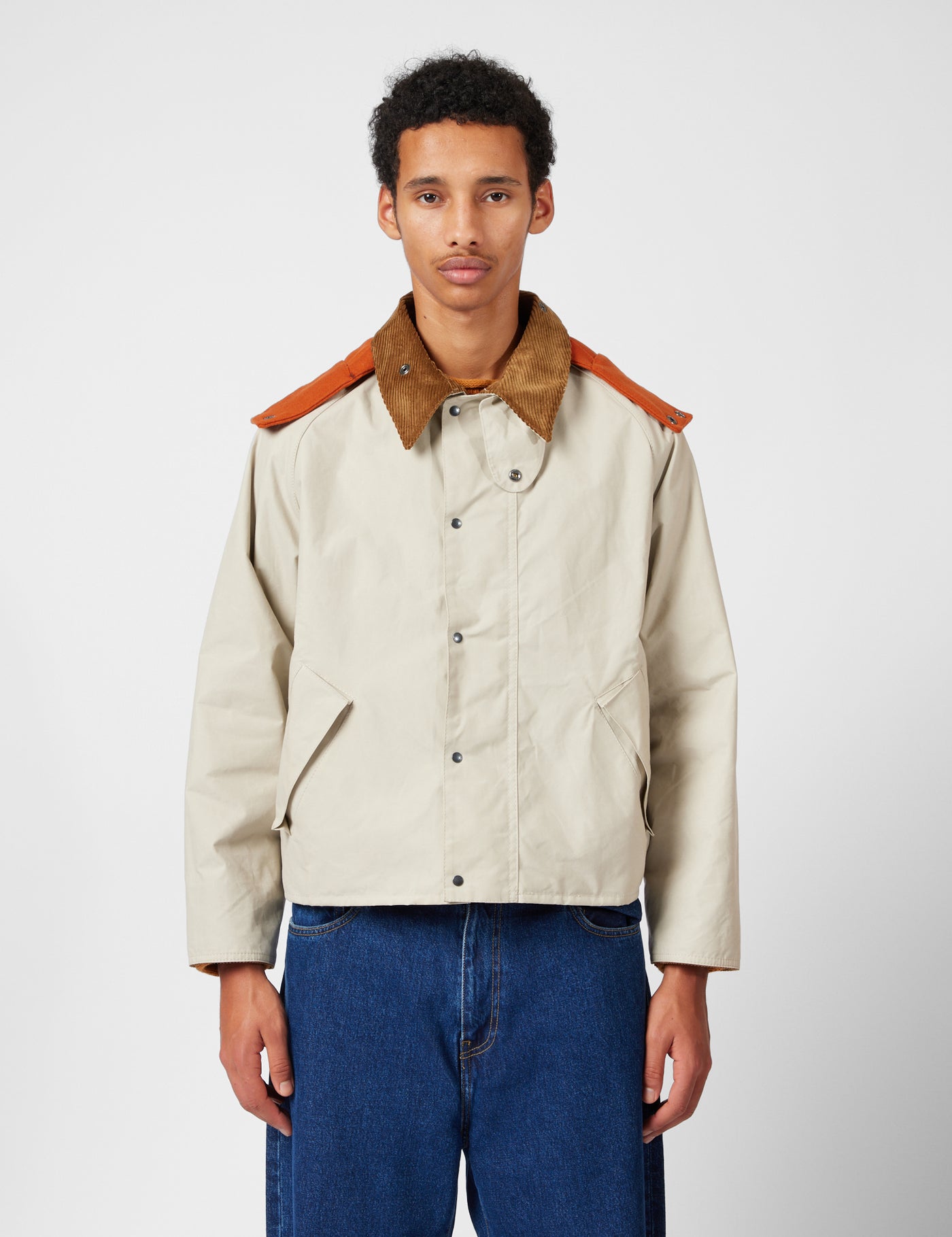 Barbour × KAPTAIN SUNSHINE Barbour x Kaptain Sunshine Short Cruiser Jacket - Clay