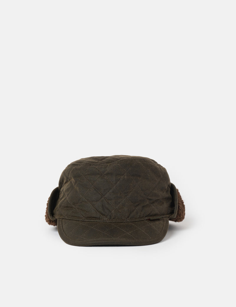 Barbour Stanhope Hunting Ear Flap Cap - Olive Green