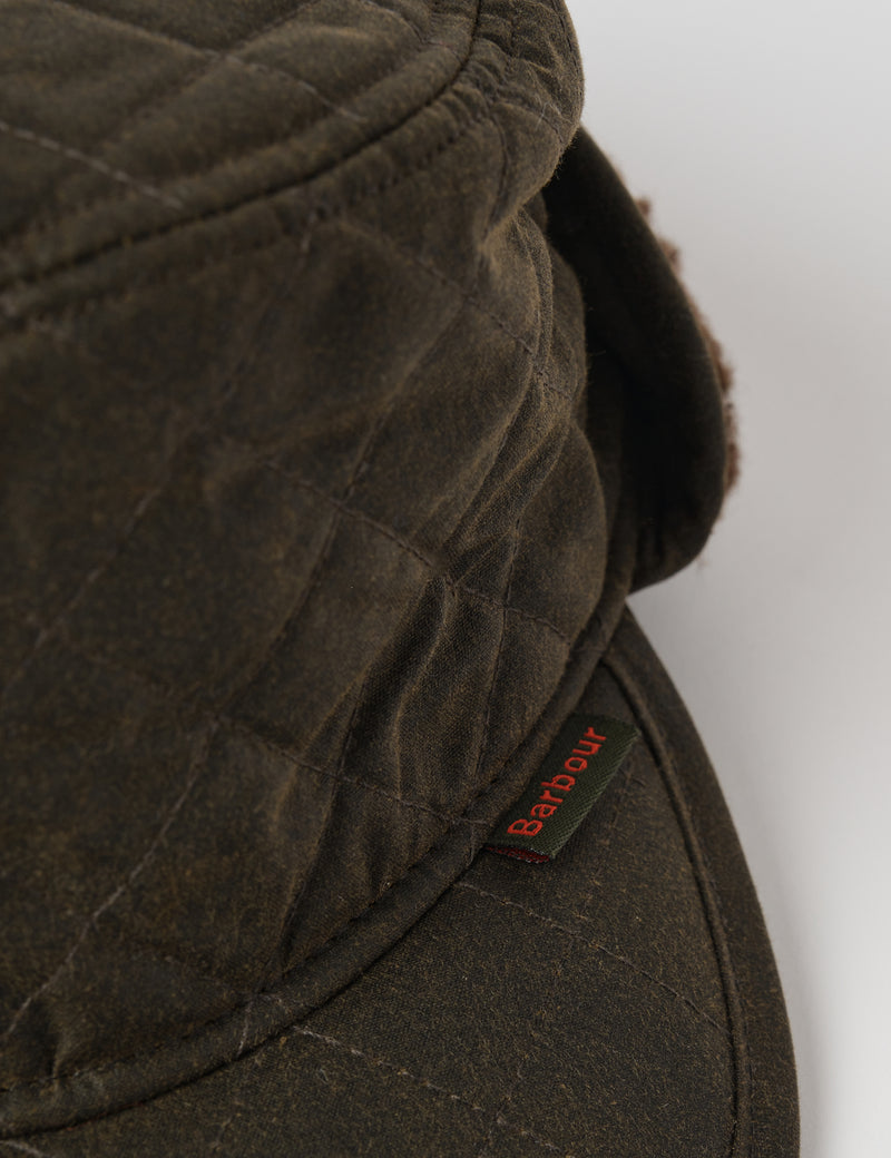 Barbour Stanhope Hunting Ear Flap Cap - Olive Green