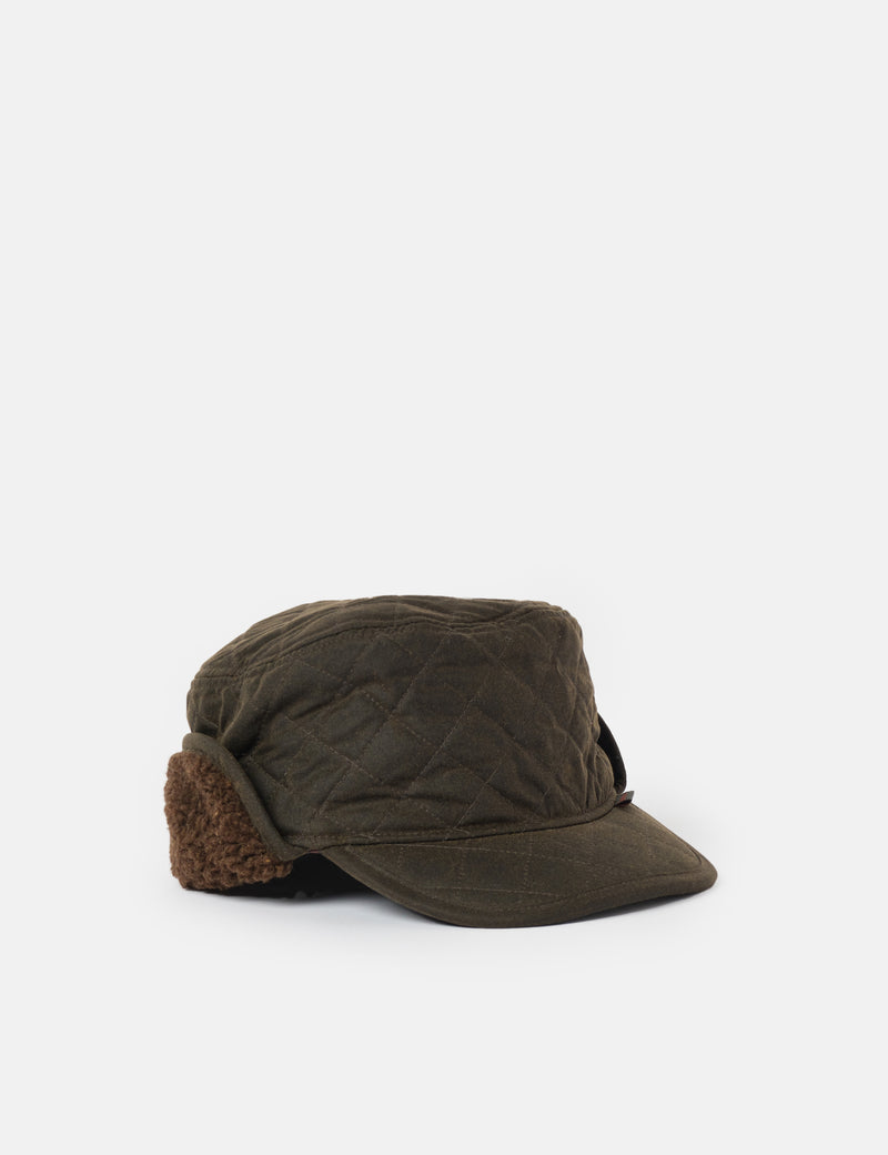 Barbour Stanhope Hunting Ear Flap Cap - Olive Green