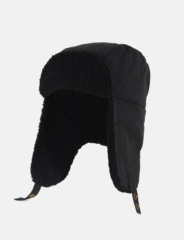 Barbour Morar Wax Trapper Hat - Black