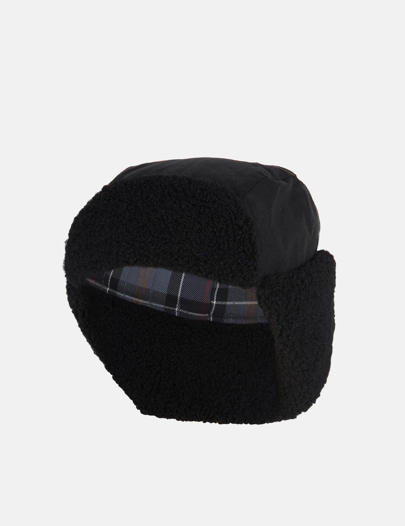 Barbour Morar Wax Trapper Hat - Black