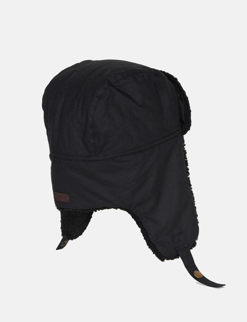 Barbour Morar Wax Trapper Hat - Black