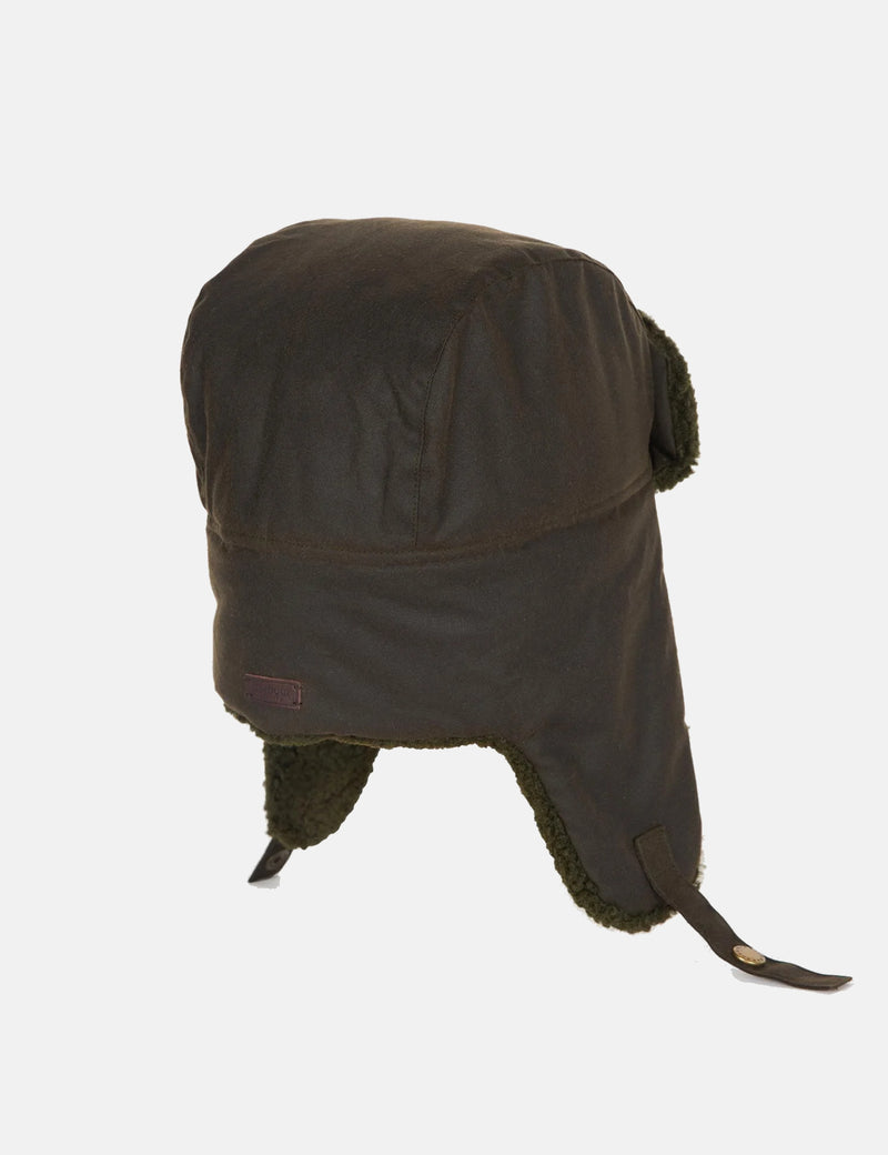 Barbour Morar Wax Trapper Hat - Olive Green