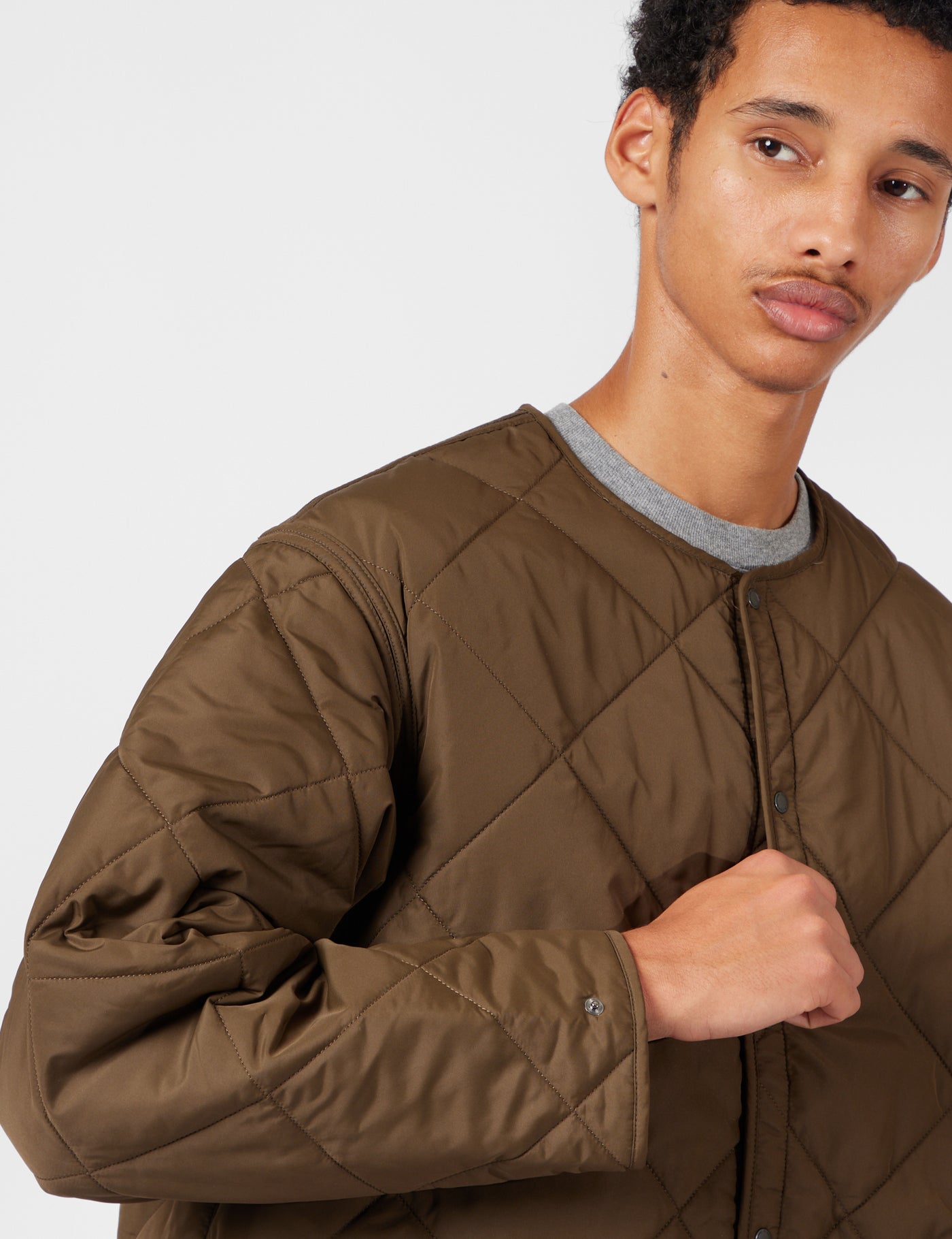 Barbour x Kaptain Sunshine Quilted Liner - Khaki Brown | Urban
