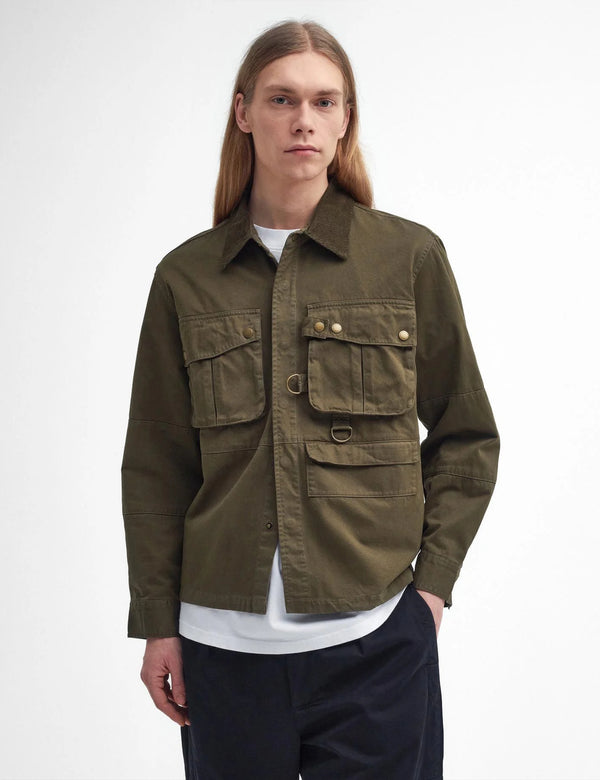 Barbour Heritage Oakmoor Oversized Shirt Jacket - Olive