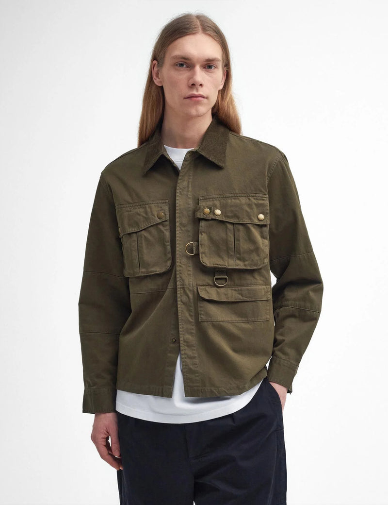 Barbour Heritage Oakmoor Oversized Shirt Jacket Olive Urban Excess URBAN EXCESS