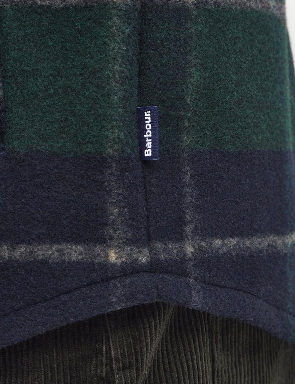 Barbour Chapter Tailored Check Overshirt - Green Lock Tartan