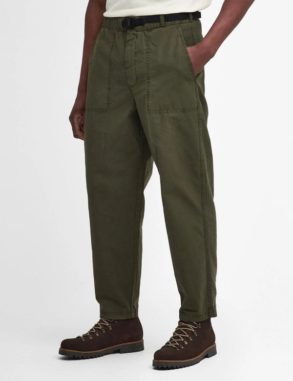 Barbour Heritage Grindle Trousers (Straight Fit) - Olive Green