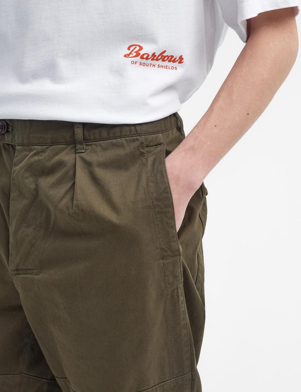 Barbour Heritage Oakmoor Trousers (Relaxed) - Olive Green