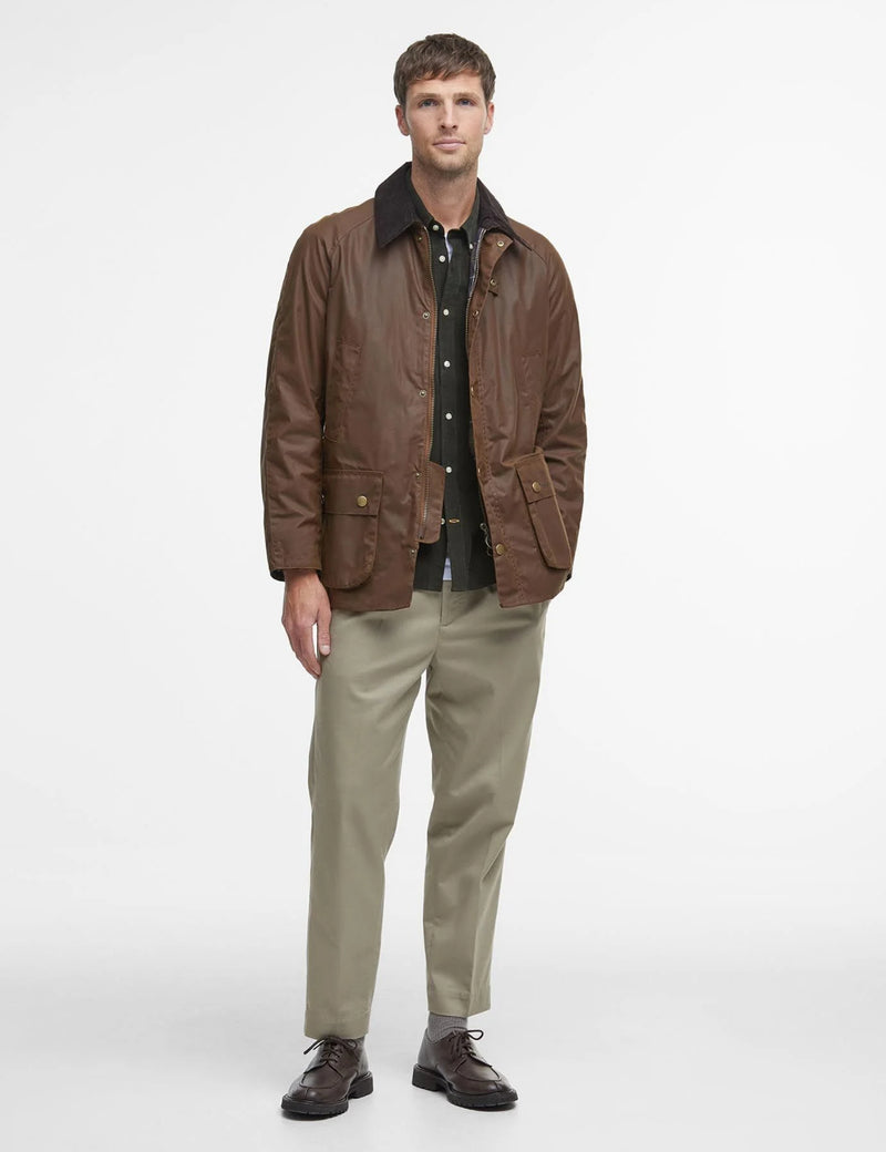 Barbour Ashby Wax Jacket - Bark Brown