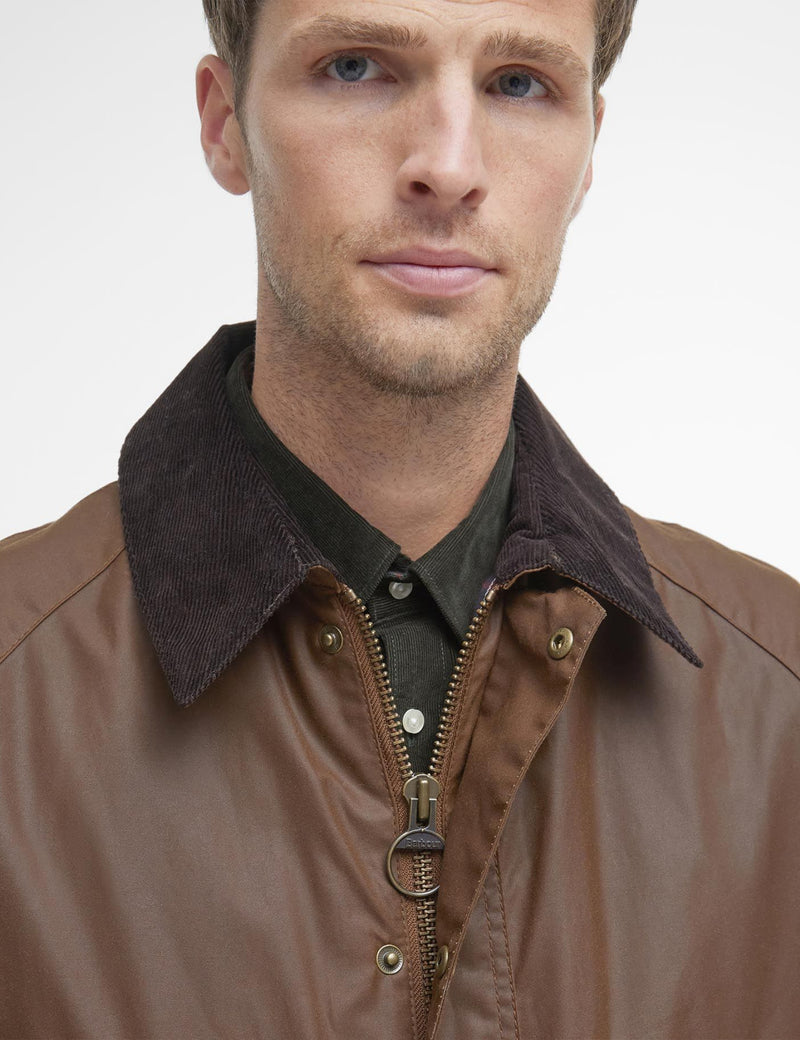 Barbour Ashby Wax Jacket - Bark Brown