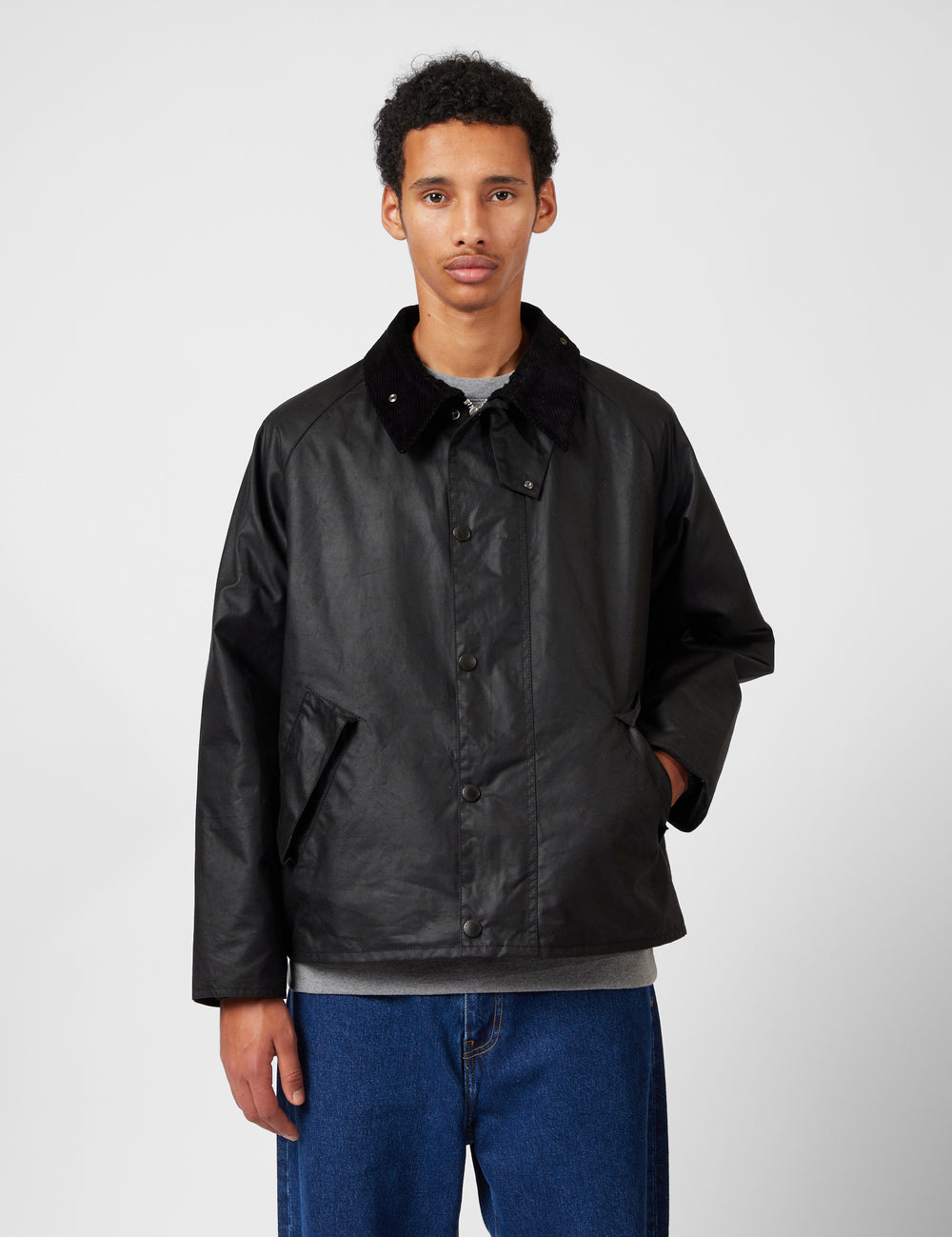 Barbour / OS TRANSPORT 24AW ブラック サイズ40 Barbour OS Transport Wax Jacket - Black | Urban Excess. – URBAN EXCESS