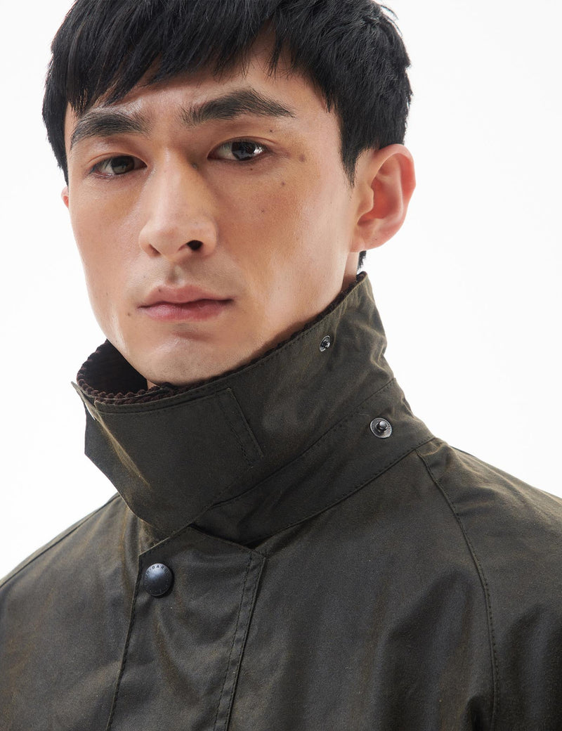 Barbour OS Transport Wax Jacket - Olive