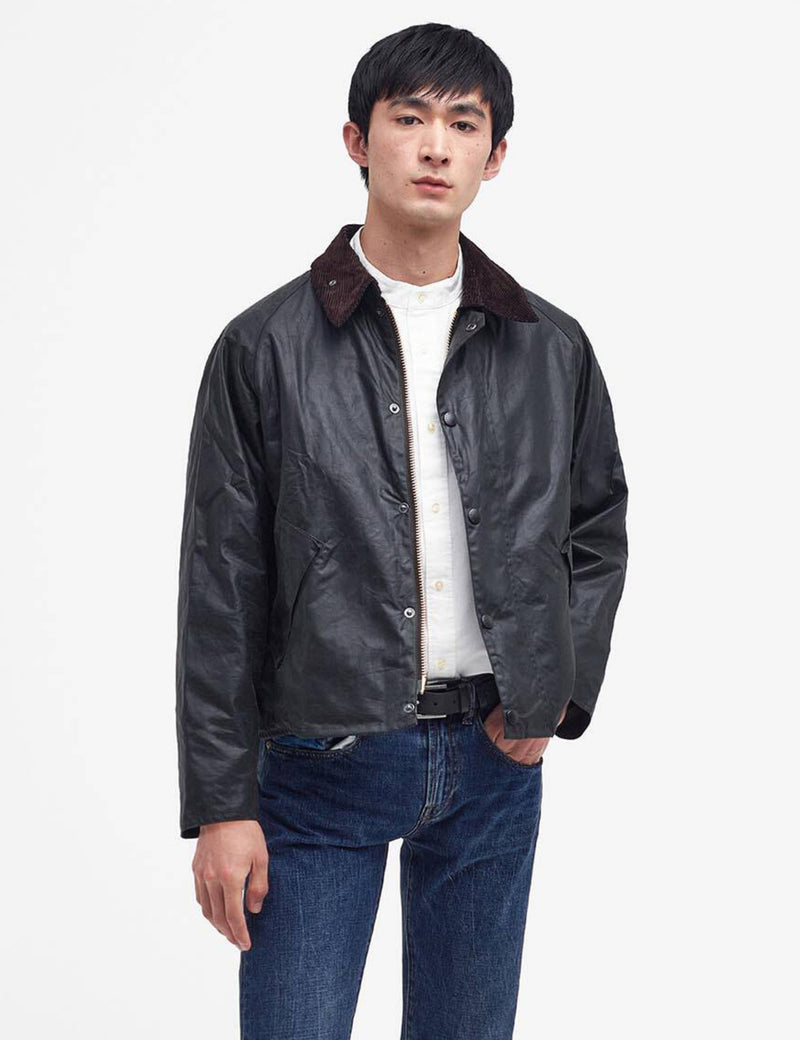 Barbour OS Transport Wax Jacket -  Sage Green