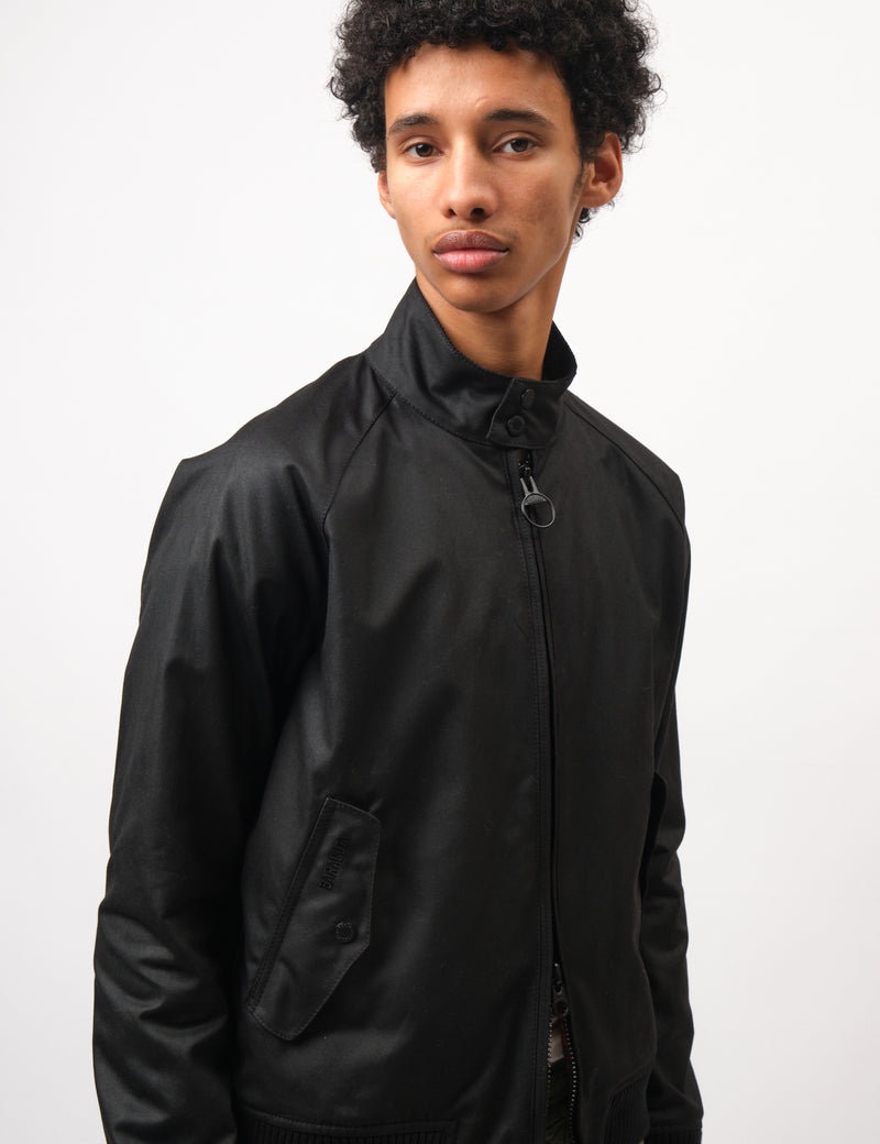 Barbour x Baracuta Porton G9  Wax Harrington Jacket - Black