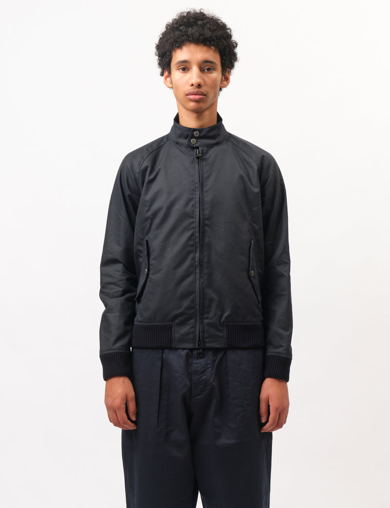 Barbour x Baracuta Porton G9  Wax Harrington Jacket - Navy Blue