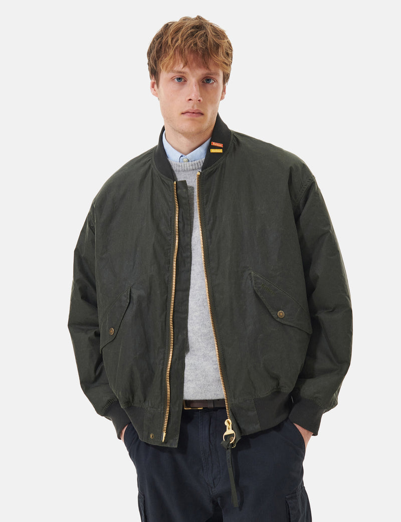 Barbour JBS Flight Jacket - Olive Green | Urban Excess. – URBAN EXCESS