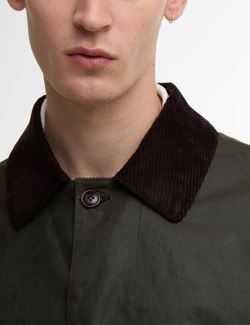 Barbour x Baracuta Tyne Wax Coat - Archive Olive Green