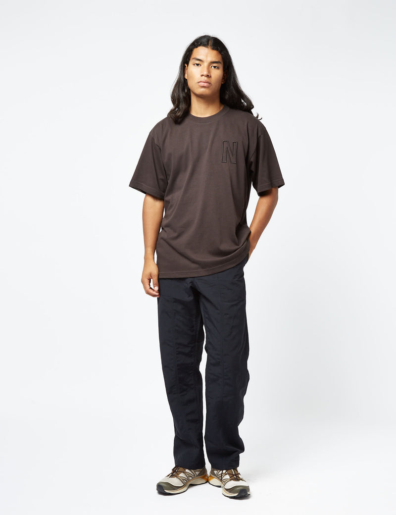 Norse Projects Simon Heavy Jersey N Logo T-Shirt (Organic) - Black