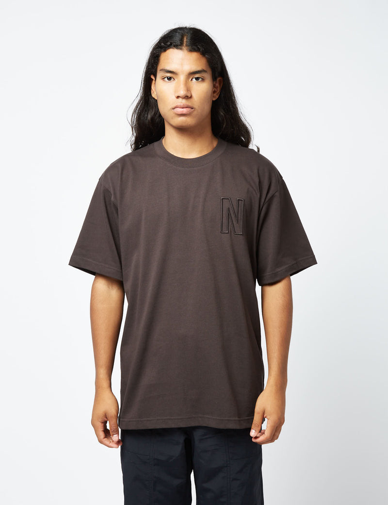 Norse Projects Simon Heavy Jersey N Logo T-Shirt (Organic) - Black