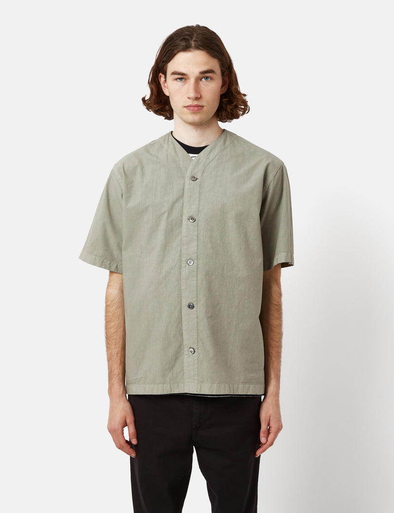 Norse Projects Erwin Typewriter Short Sleeve Shirt - Sunwashed Green