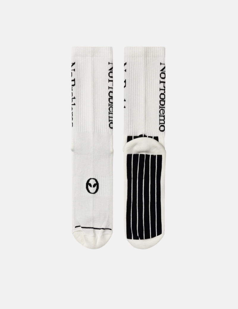 No Problemo Socks - White