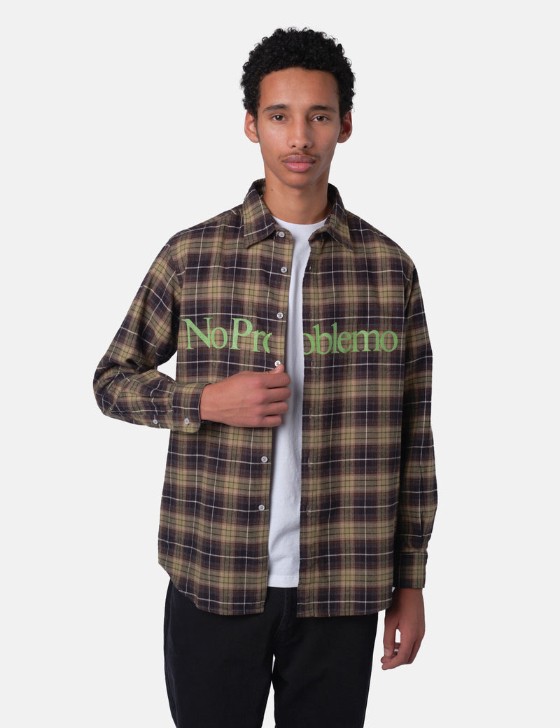 No Problemo Plaid Shirt - Green
