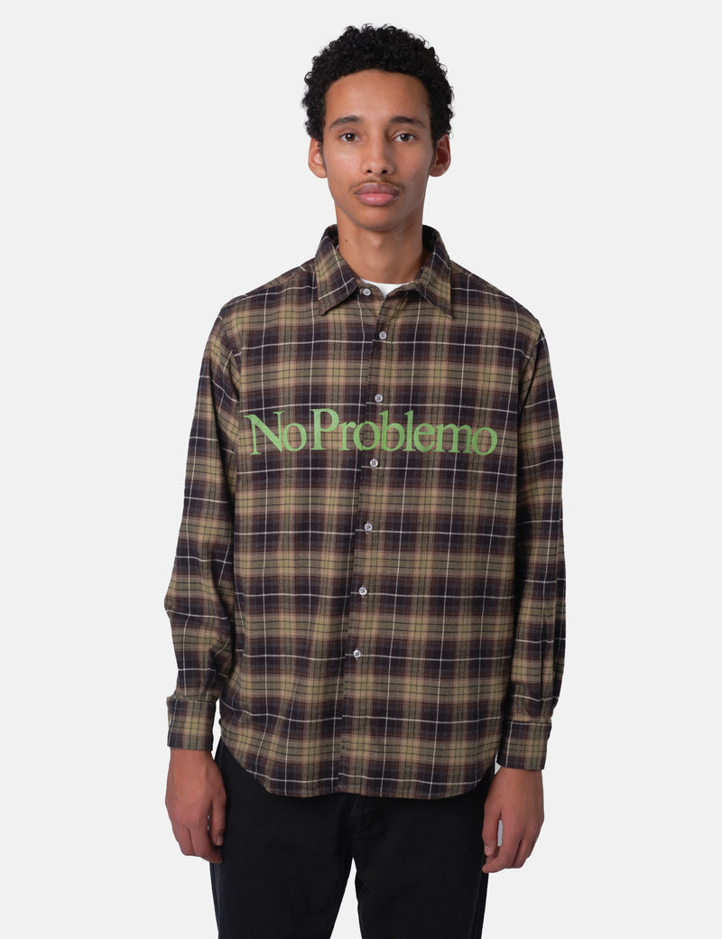 No Problemo Plaid Shirt - Green