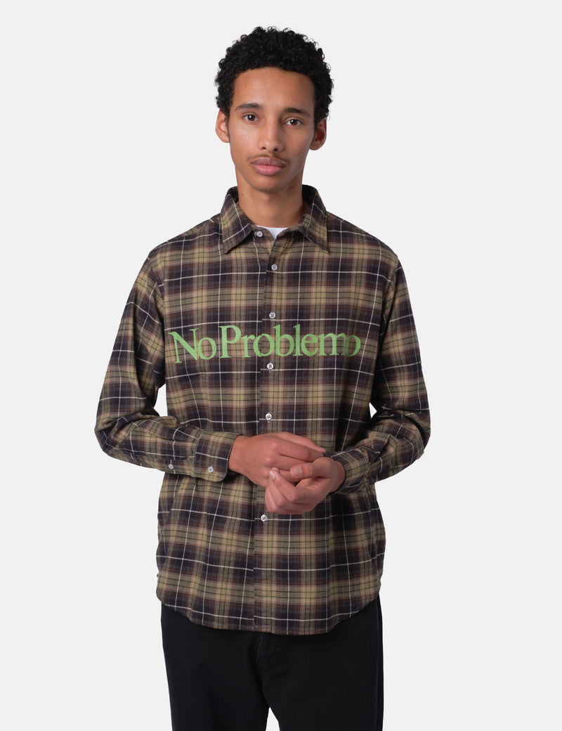 No Problemo Plaid Shirt - Green