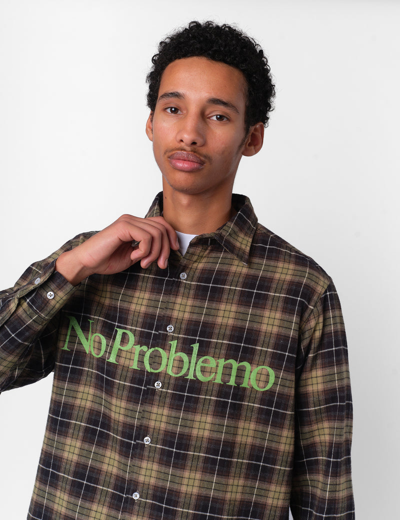 No Problemo Plaid Shirt - Green