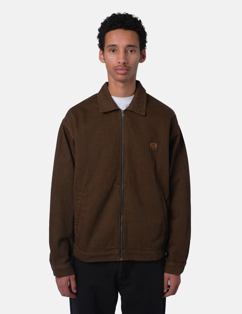 No Problemo Striped Nayoko Jacket - Brown