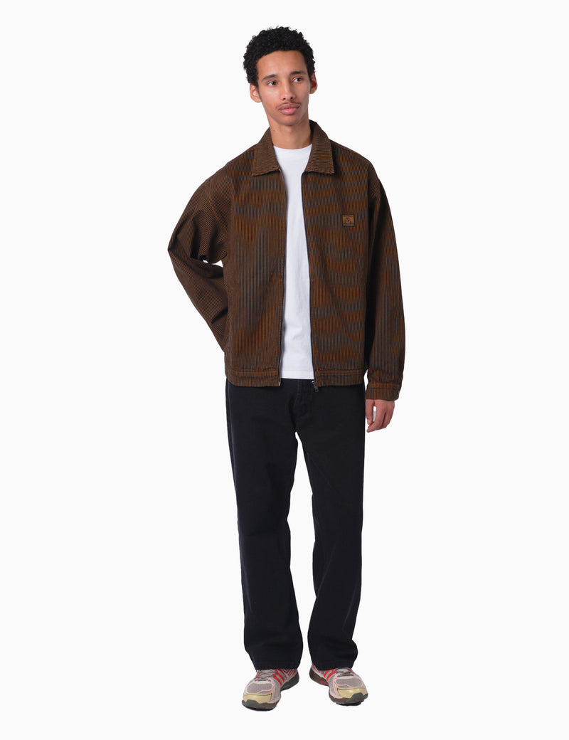 No Problemo Striped Nayoko Jacket - Brown